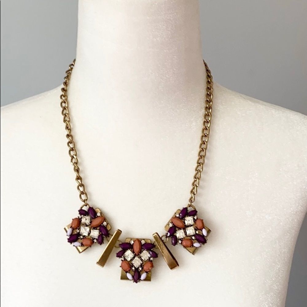 Jewelmint rhinestone statement bib necklace